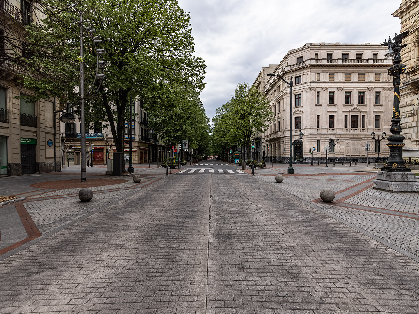 Gran Vía D. Diego López de Haro 10-04-2020 14:04 h - Impresión directa sobre Dibond